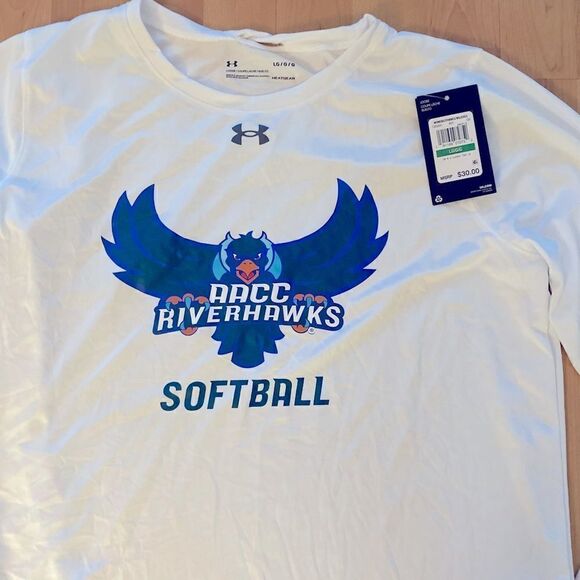 Under Armour Women’s Graphic Long Sleeve T Shirt AACC Riverhawks Softball L NWT - Picture 3 of 6